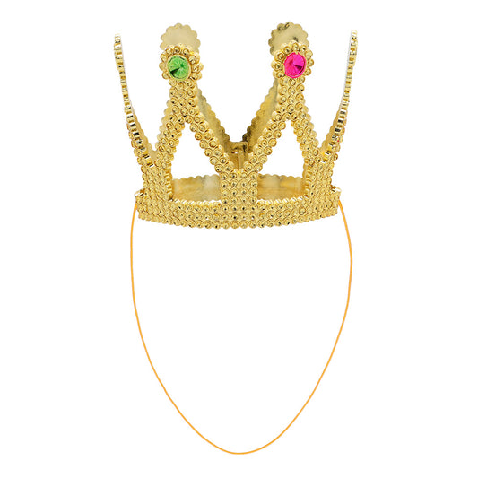 Couronne Dorée Royale avec Pierres - Accessoire Princesse
