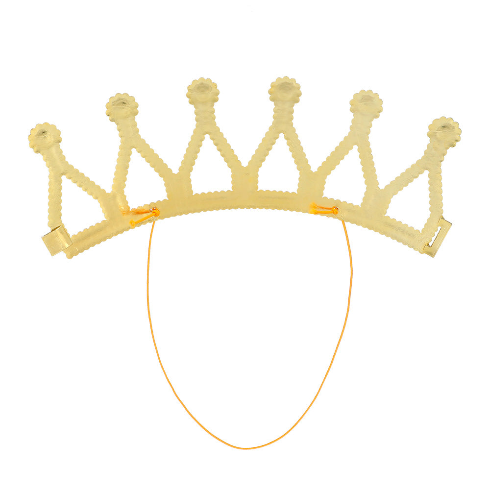 Couronne Dorée Royale avec Pierres - Accessoire Princesse