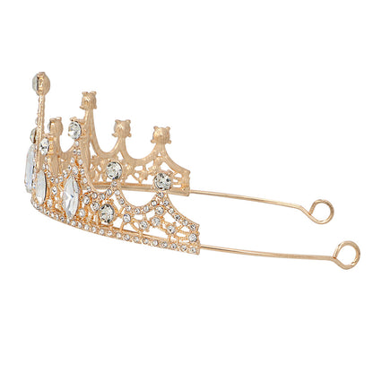 Tiare Royale Dorée avec Cristaux - Accessoire de Princesse