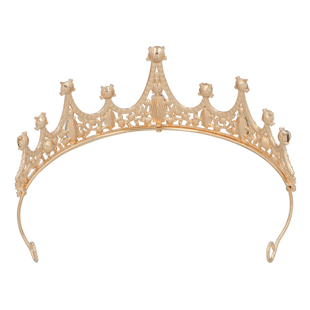 Tiare Royale Dorée avec Cristaux - Accessoire de Princesse