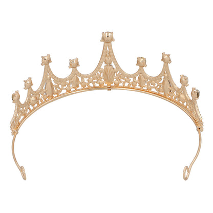 Tiare Royale Dorée avec Cristaux - Accessoire de Princesse