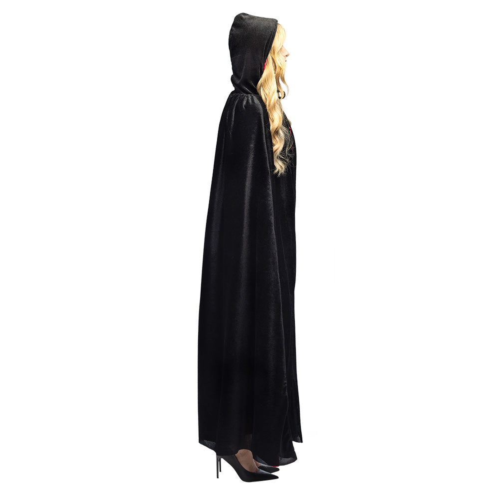Cape Vampire Réversible Noir et Rouge - Déguisement Adulte Halloween