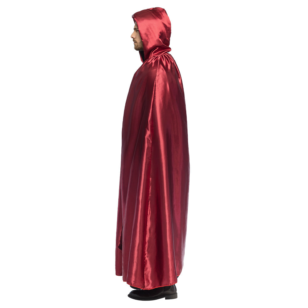 Cape Vampire Réversible Noir et Rouge - Déguisement Adulte Halloween