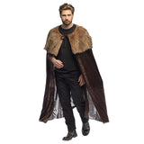 Cape Médiévale Fourrure Marron - Déguisement Roi Viking Adulte
