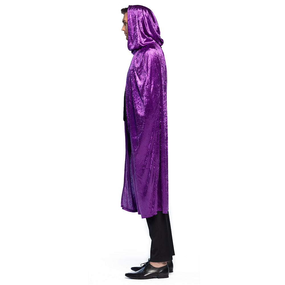 Cape de Velours Violet Luxe avec Capuche - Déguisement Élégant