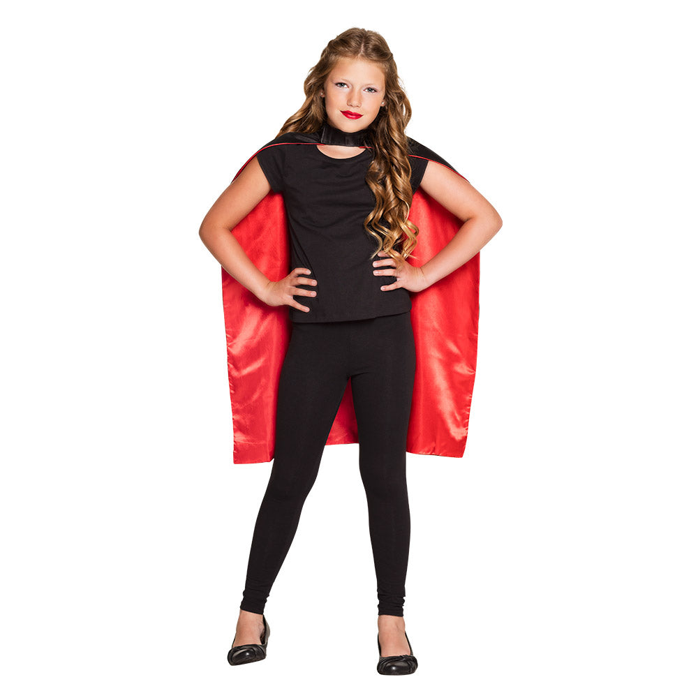 Cape de Super-Héros Enfant Rouge et Noir - Déguisement Classique