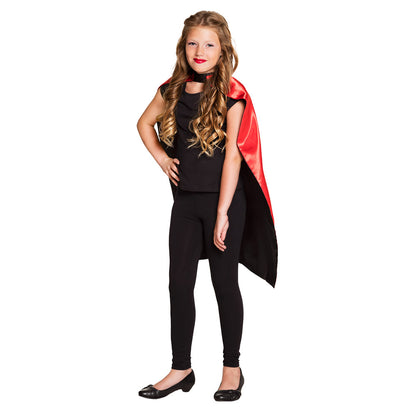 Cape de Super-Héros Enfant Rouge et Noir - Déguisement Classique
