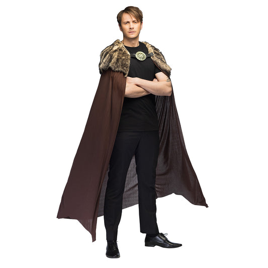 Cape Médiévale Viking avec Fourrure - Déguisement Adulte