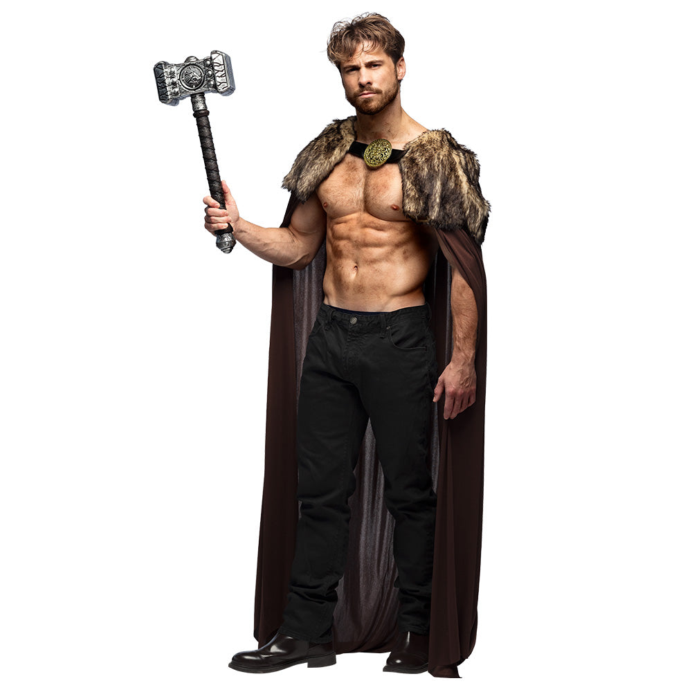 Cape Médiévale Viking avec Fourrure - Déguisement Adulte