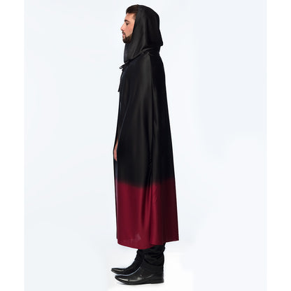 Cape Noire et Rouge Vampire Halloween - Déguisement Adulte