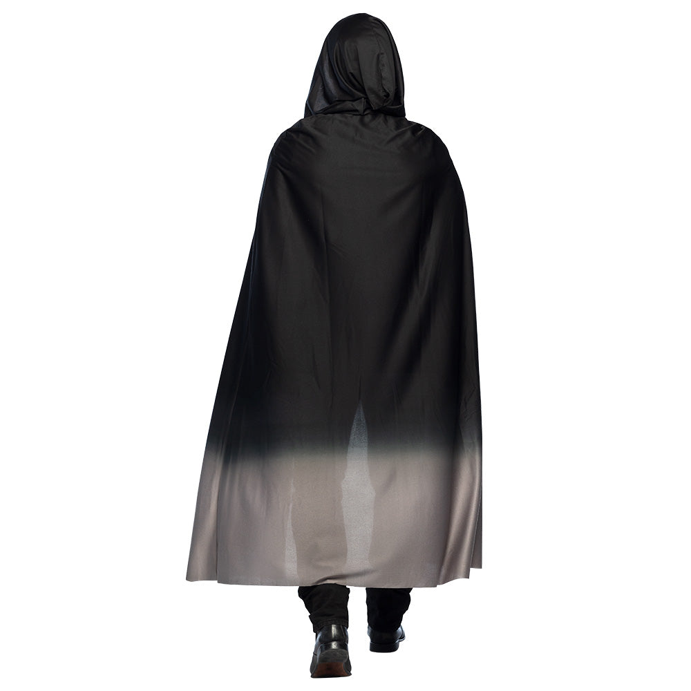 Cape Noire Dégradée Grise - Déguisement Fantôme Adulte