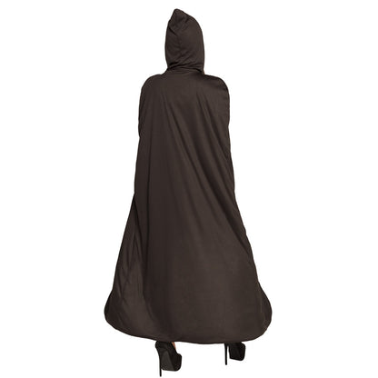 Cape à Capuche Réversible Noir et Blanc - Déguisement Adulte
