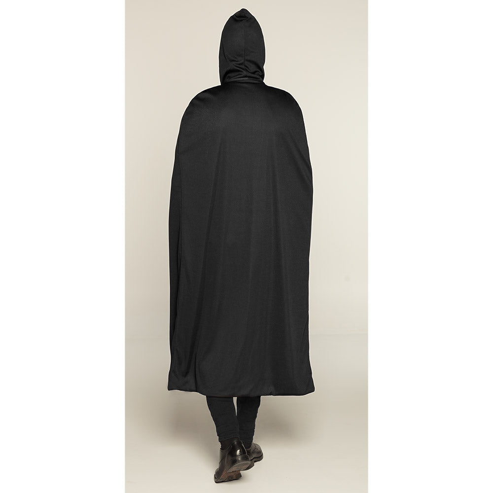 Cape à Capuche Réversible Noir et Blanc - Déguisement Adulte