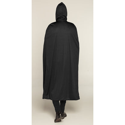 Cape à Capuche Réversible Noir et Blanc - Déguisement Adulte