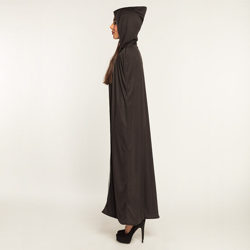 Cape à Capuche Réversible Noir et Blanc - Déguisement Adulte