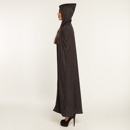 Cape à Capuche Réversible Noir et Blanc - Déguisement Adulte