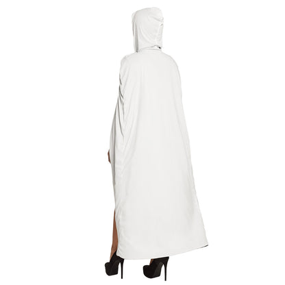 Cape à Capuche Réversible Noir et Blanc - Déguisement Adulte