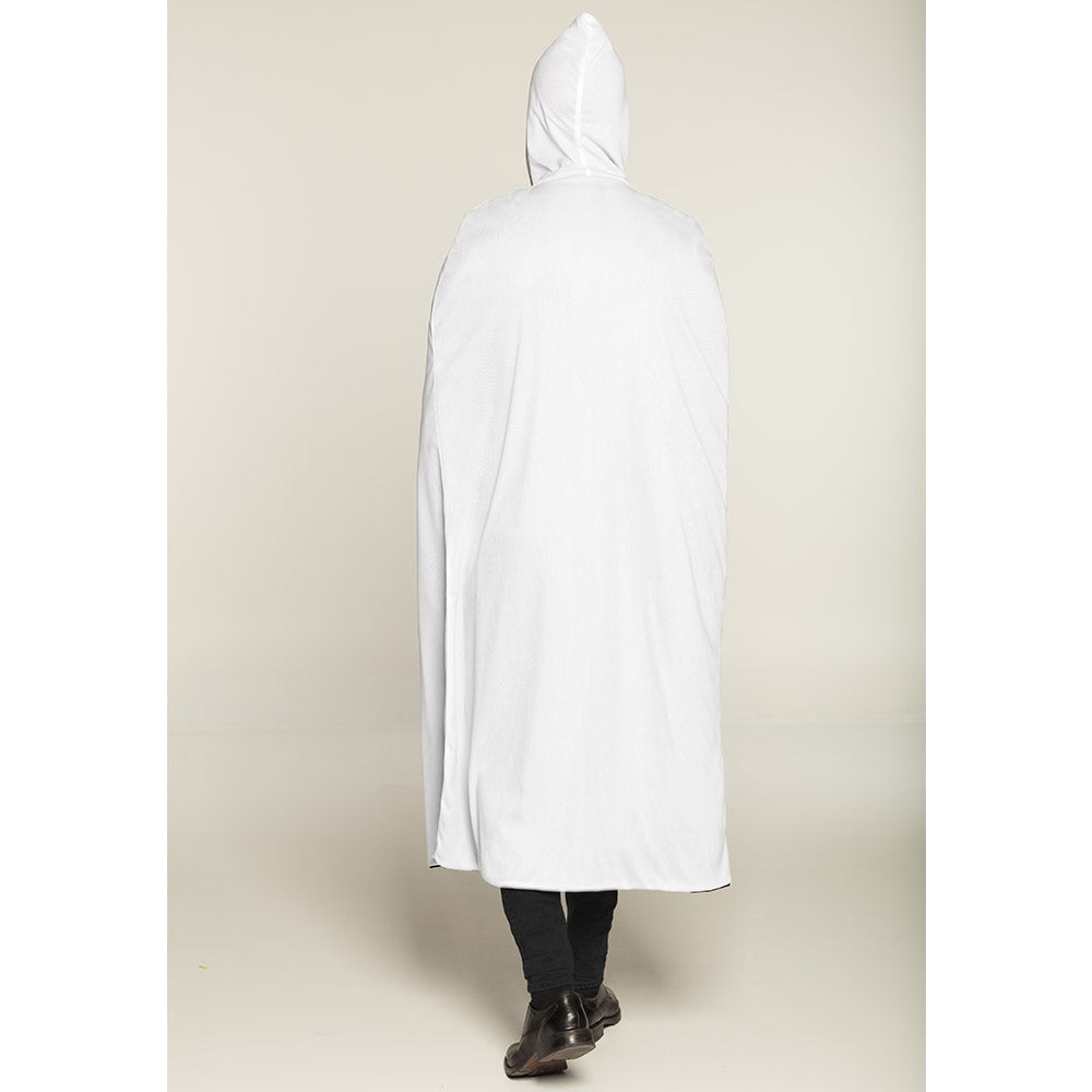 Cape à Capuche Réversible Noir et Blanc - Déguisement Adulte