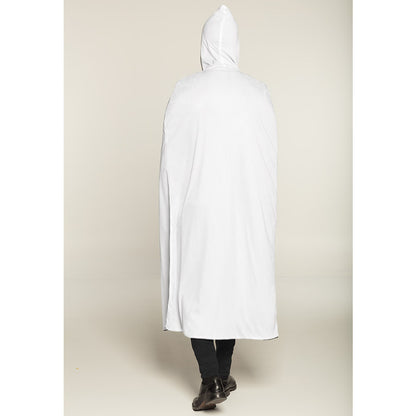 Cape à Capuche Réversible Noir et Blanc - Déguisement Adulte