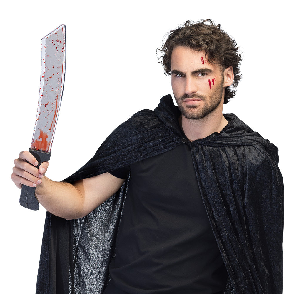 Machette Sanglante Effet Gel - Accessoire Halloween Réaliste