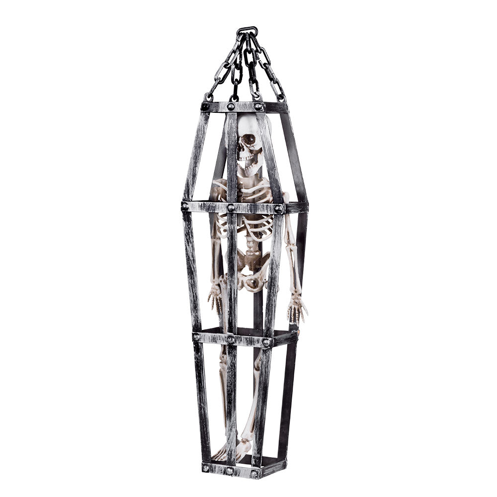 Cage Squelette Suspendue Halloween - Décoration Macabre