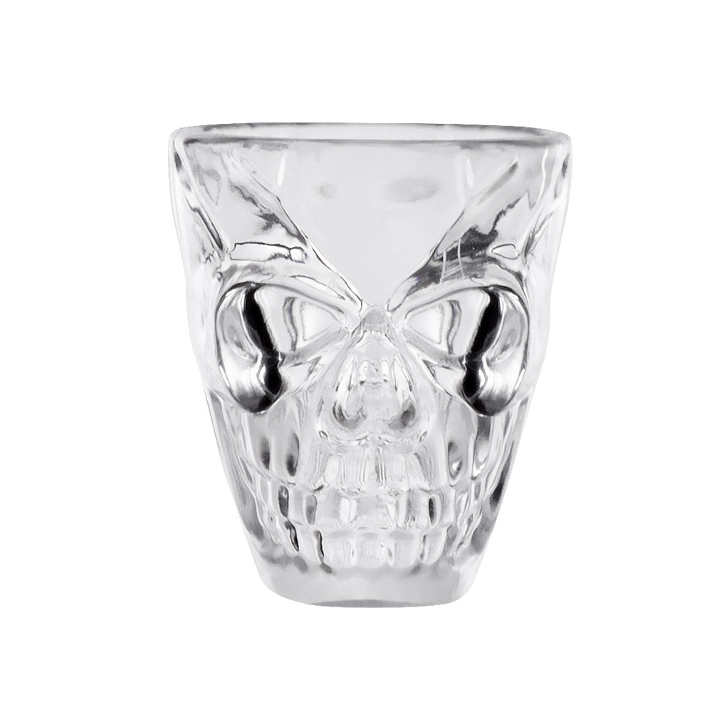 Lot 4 Verres à Shots Tête de Mort Cristal - Accessoire Party