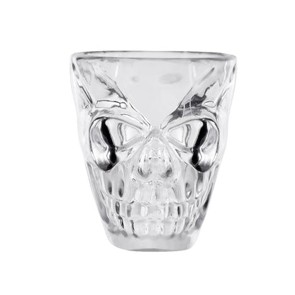 Lot 4 Verres à Shots Tête de Mort Cristal - Accessoire Party