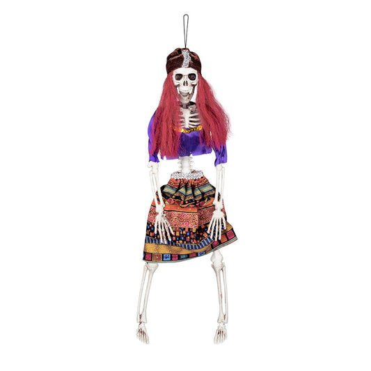 Squelette Calavera - Décoration Halloween Suspendue Colorée