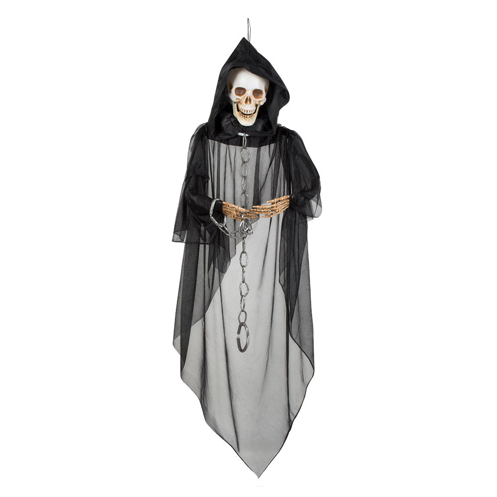 Déguisement Faucheur Squelette Suspendu Halloween 160 cm