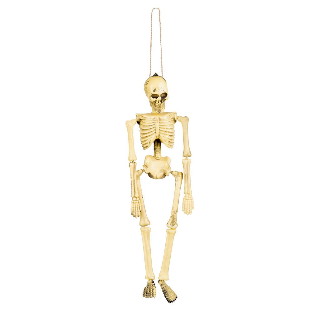 Squelette Suspendu Ivoire - Décoration Halloween 20cm