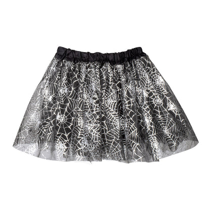 Jupe Tutu Toile d'Araignée Halloween Noir et Blanc