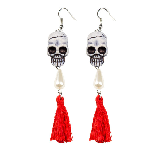 Boucles d'Oreilles Crâne Skull Halloween - Accessoire Gothique