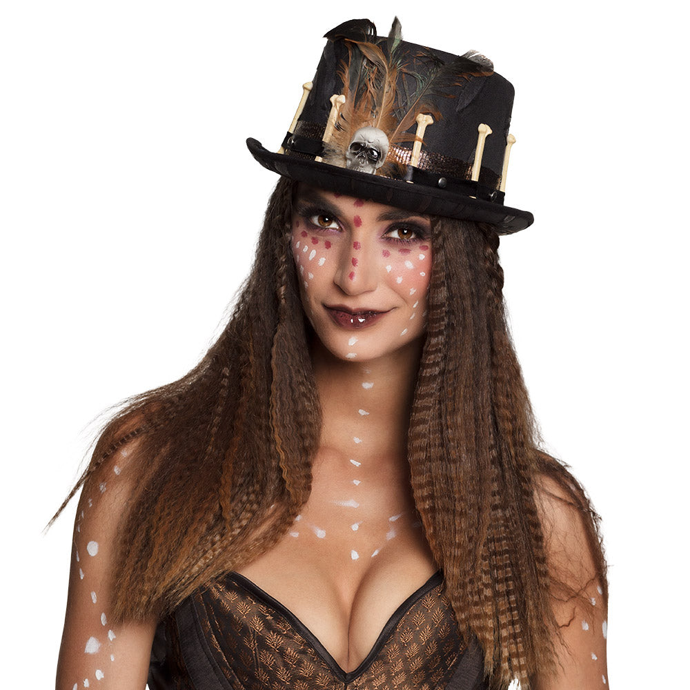 Chapeau Haut de Forme Steampunk Skull - Accessoire Gothique