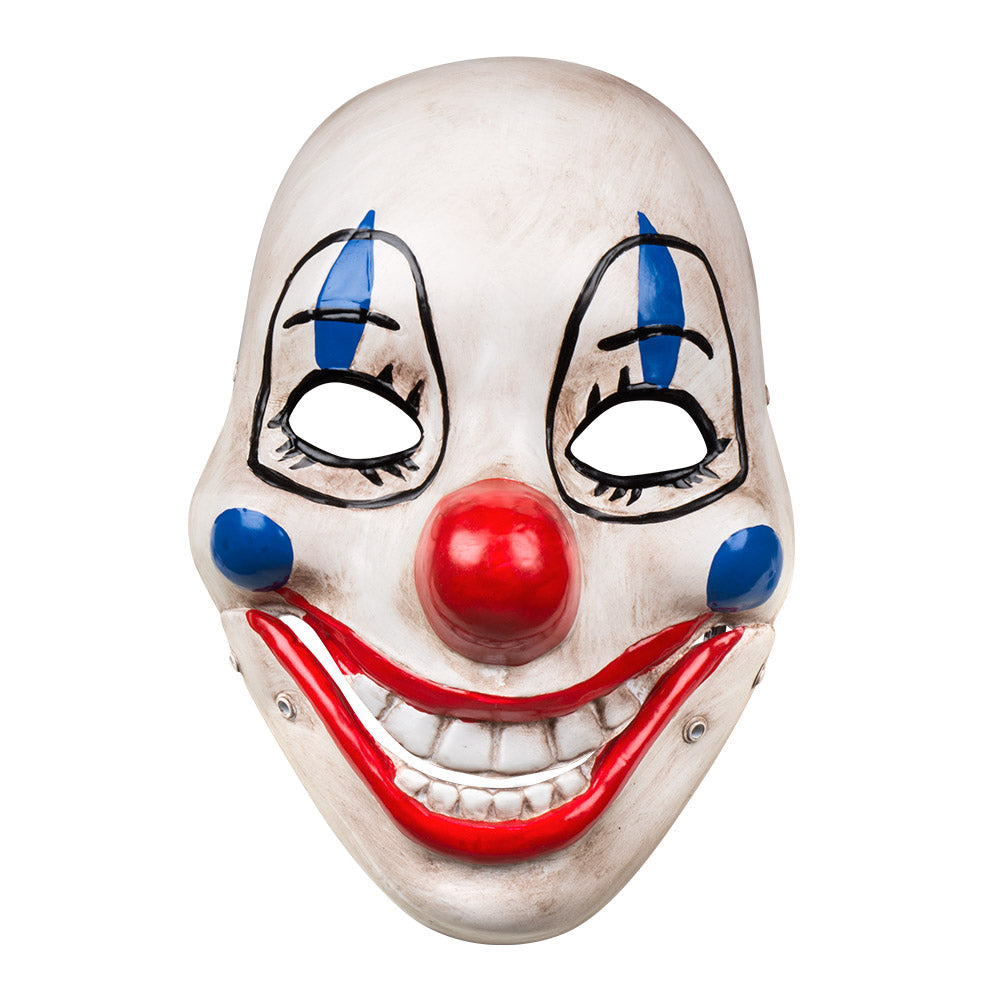 Masque Clown Terrifiant - Latex Blanc Sourire Rouge