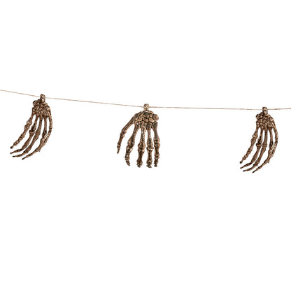Guirlande de Mains Squelette Bronze Halloween - 6 Pièces