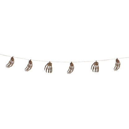 Guirlande de Mains Squelette Bronze Halloween - 6 Pièces