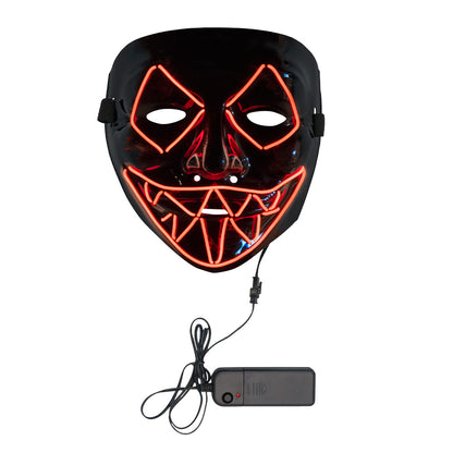 Masque LED Néon Rouge Phosphorescent 3 Modes Lumineux