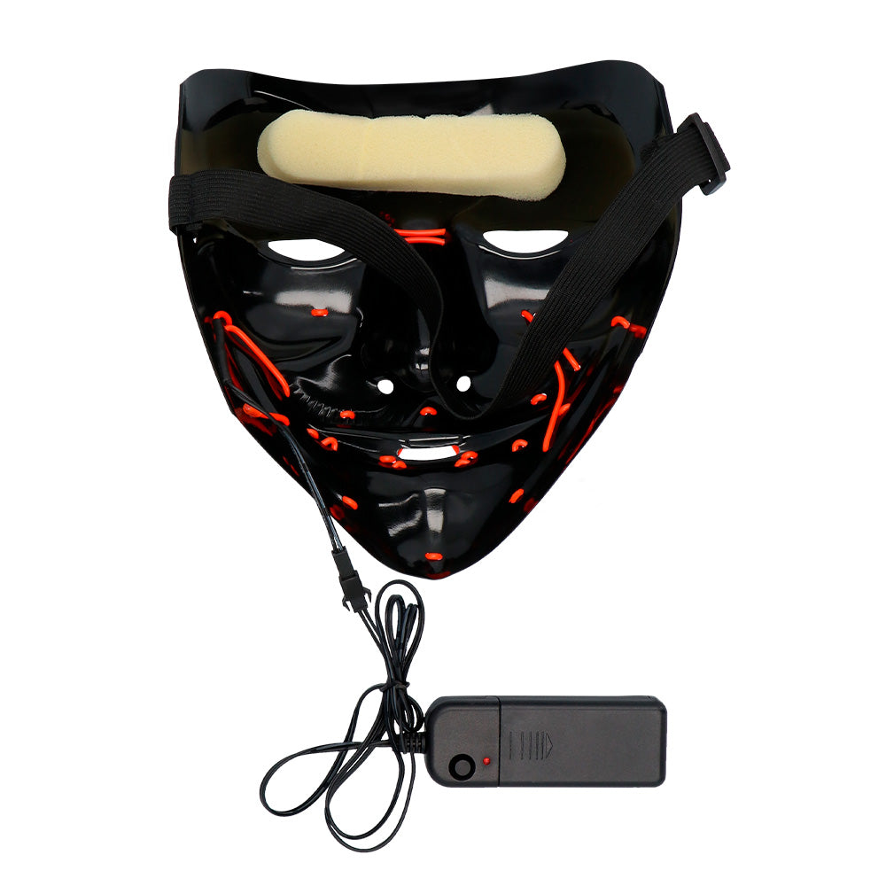 Masque LED Néon Rouge Phosphorescent 3 Modes Lumineux