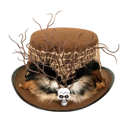 Chapeau Haut de Forme Squelette Halloween - Branches Mortes