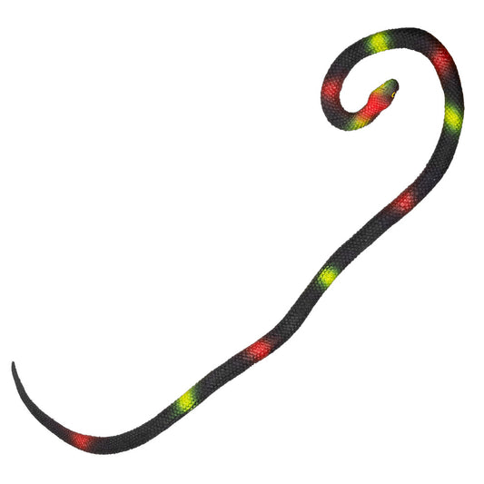 Serpent Réaliste Noir et Rouge - Accessoire de Fête Déguisement