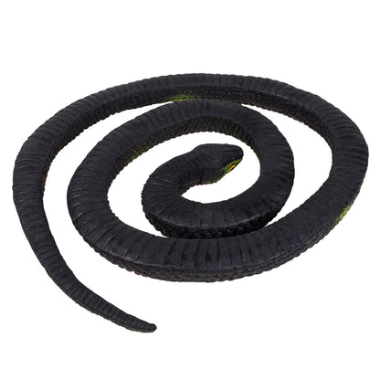 Serpent Réaliste Noir et Rouge - Accessoire de Fête Déguisement