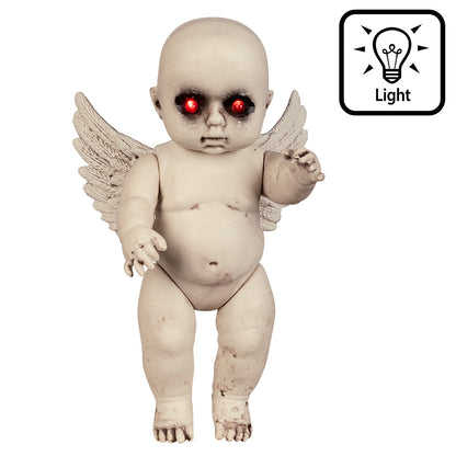 Bébé Ange Démon avec Yeux LED Rouges - Figurine Effrayante
