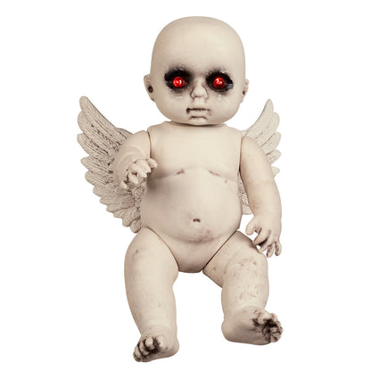 Bébé Ange Démon avec Yeux LED Rouges - Figurine Effrayante