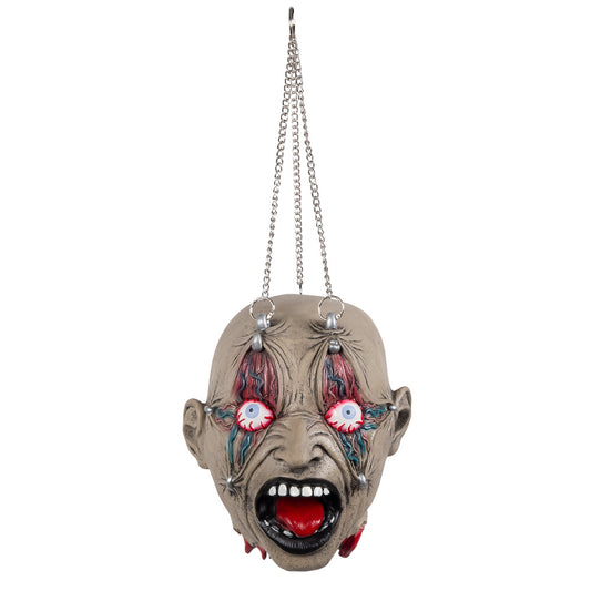 Tête Zombie Sanglante Suspendue - Décoration Halloween Horrifique