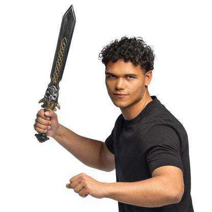 Épée de Guerrier Médiéval Noire et Or - Accessoire Déguisement