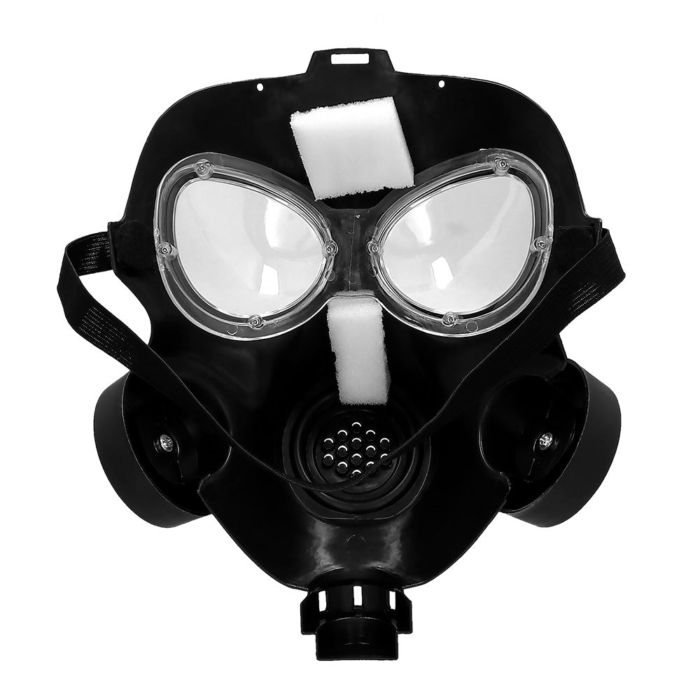 Masque à Gaz Noir avec Tuyaux Jaunes - Déguisement Adulte