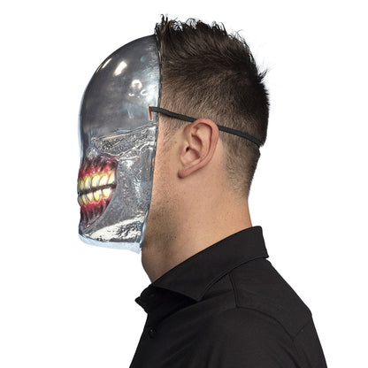 Masque Squelette LED Luminescent Halloween - Tête de Mort Transparente