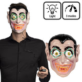 Masque LED Vampire Luminescent 3 Modes - Déguisement Adulte