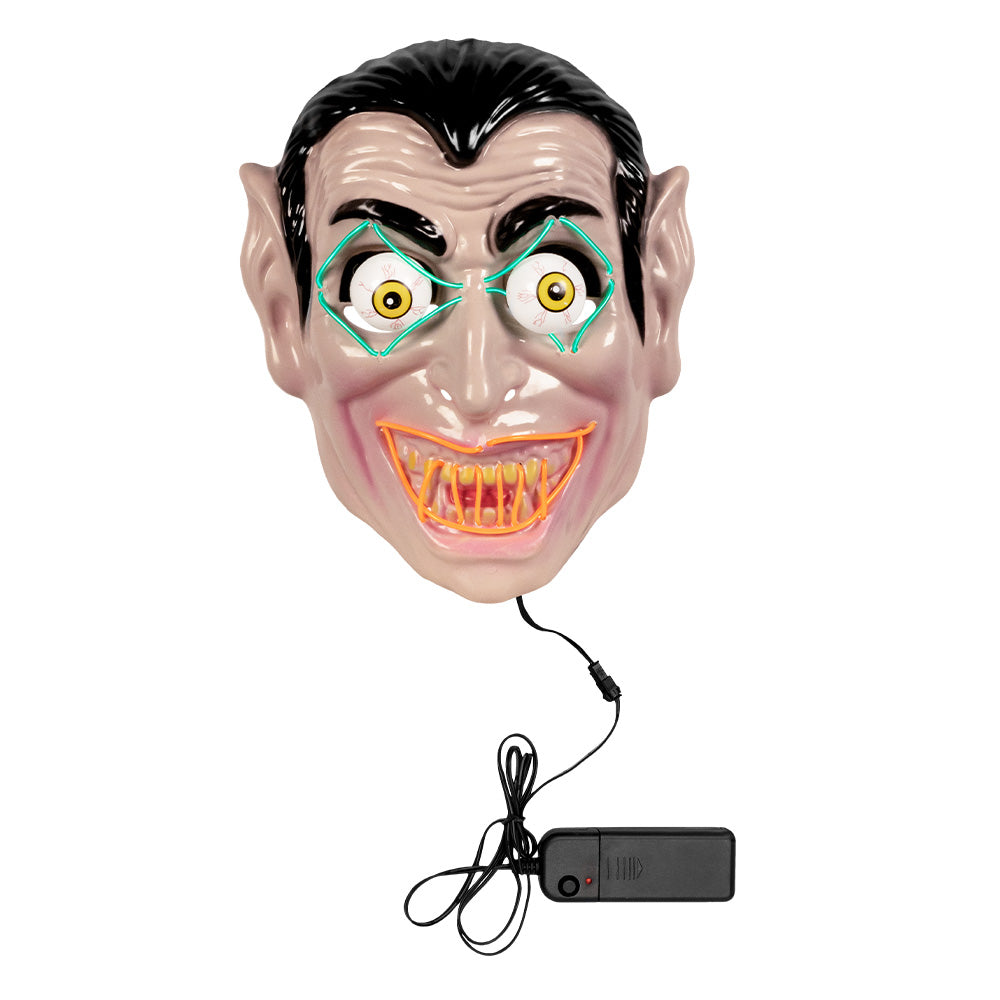 Masque LED Vampire Luminescent 3 Modes - Déguisement Adulte