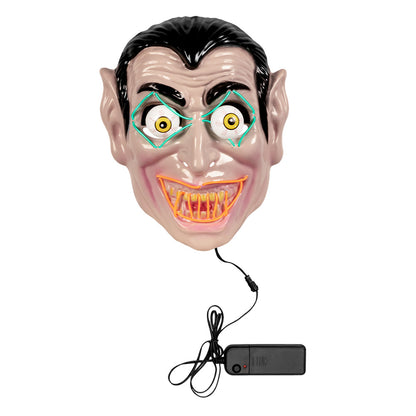 Masque LED Vampire Luminescent 3 Modes - Déguisement Adulte